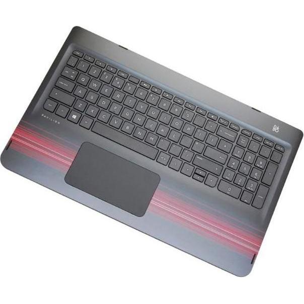 Thumbnail - HP Top Cover & Keyboard (Nordic), Notebook Ersatzteile, Schwarz, Rot