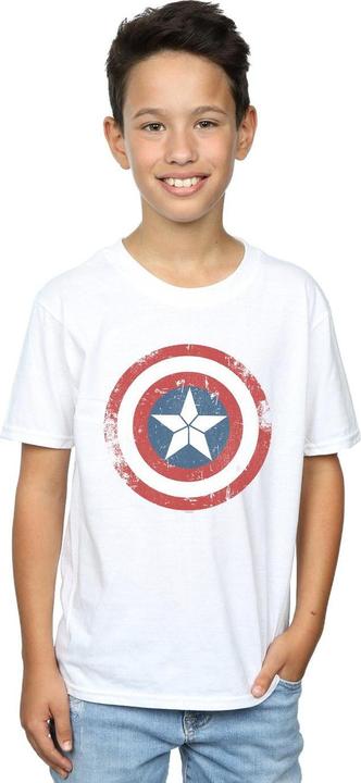 Actual product image Boys Captain America Civil War Distressed Shield T-Shirt (152, 158)
