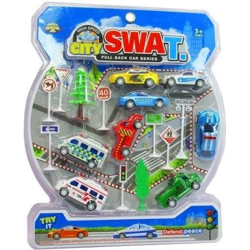 Trifox Set Autos + Schilder 8-tlg