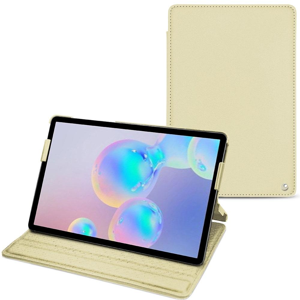Noreve Lederschutzhülle horizontal (Galaxy Tab S6), Tablet Hülle, Beige