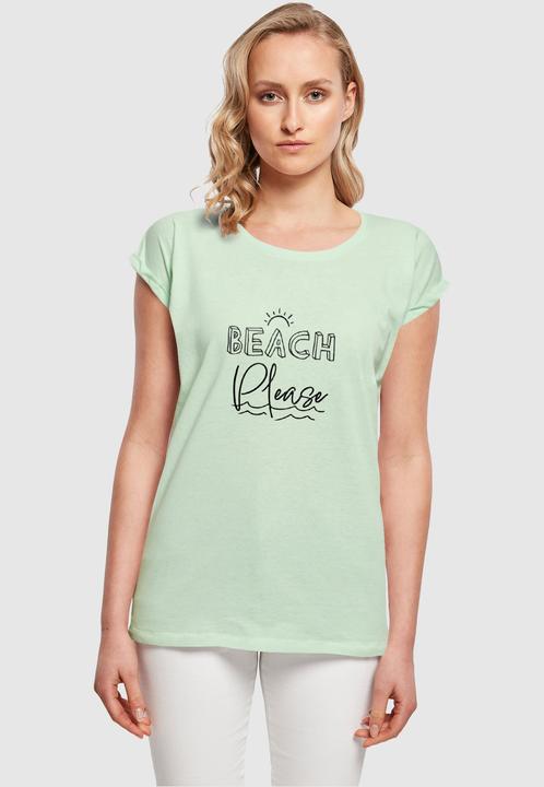 Produktbild Merchcode Ladies Beach Please Extended Shoulder Tee - 112615 (XS)