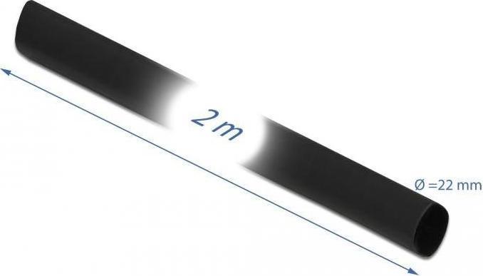 Produktbild Delock Schrumpfschlauch 2 m x 22 mm schwarz (1 x)