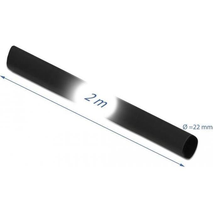 Thumbnail - Delock, Schrumpfschlauch, Schrumpfschlauch 2 m x 22 mm schwarz (1 x)