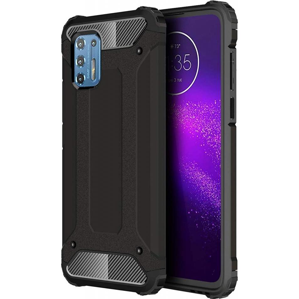 Screenguard AdventureCase Motorola Moto G9 Plus Hybrid Hülle (Motorola Moto G9 Plus), Smartphone Hülle, Schwarz