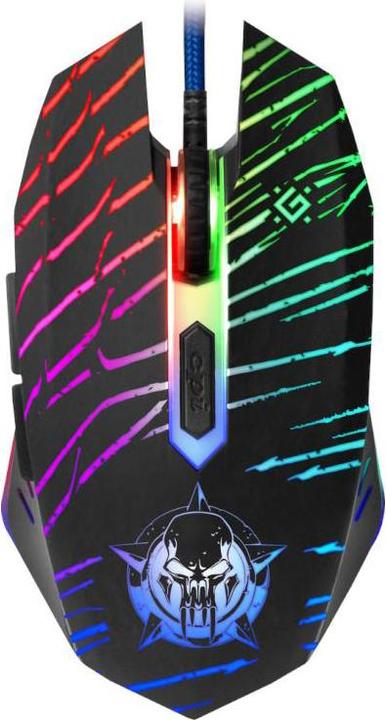 Immagine prodotto Defender Mouse da gioco, cablato, ottico GM-590L DARK AGENT 12800dpi 6P Retroilluminato (Cablato)
