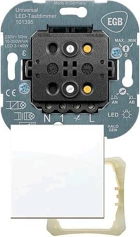 Image du produit EGB 5592e6000e Variateur tactile avec cadre de maintien et bascule 55 RAL9010 Puissance LED 3140WPower