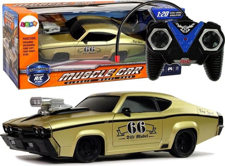 Produktbild Lean Toys Ferngesteuerter Sportwagen Muscle Car 1:20, Gold