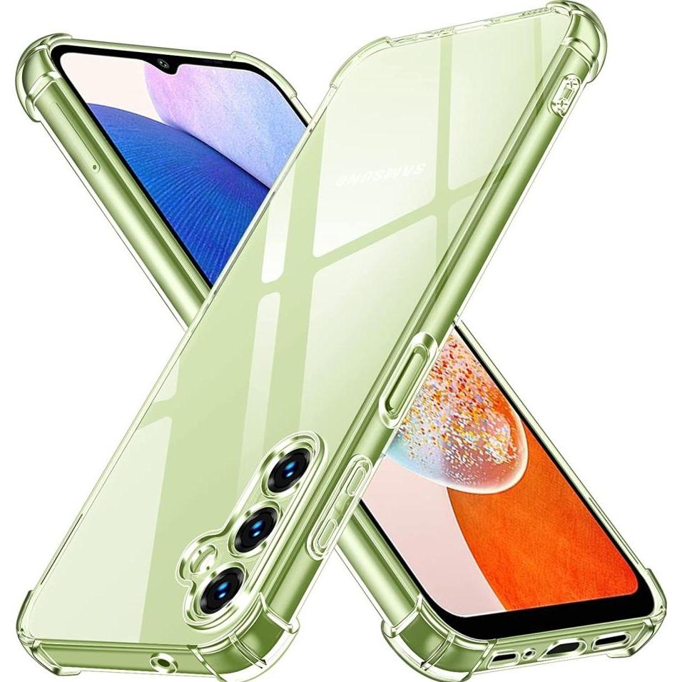 Screenguard Samsung Galaxy A14 5G Hülle Crystal Soft Airbag Bumper (Samsung Galaxy A14 5G), Smartphone Hülle, Transparen...