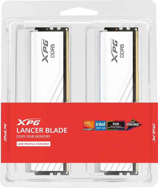 Actual product image Adata DIMM 64 GB DDR5-6000 2x 32 dual kit white AX5U6000C3032G-DTLABRWH Lancer (2 x 32GB, 6000 MHz, DDR5 RAM, DIMM)