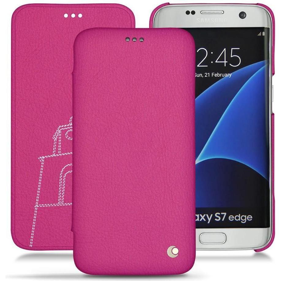 Noreve Lederschutzhülle horizontal (Samsung Galaxy S7 Edge), Smartphone Hülle, Rosa