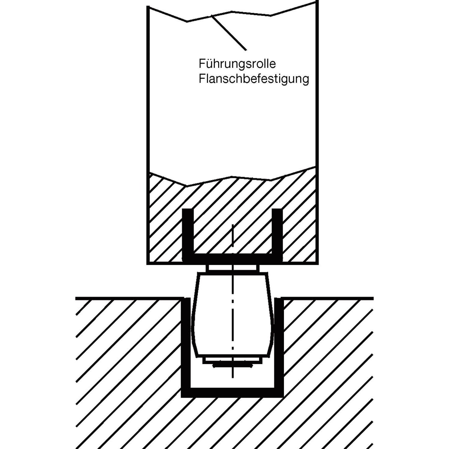 Thumbnail - Helm, Türbeschlag + Scharnier, 349N Führungsrolle (Torbeschlag) mit Kunststoffrolle Stahl verzinkt-gelb