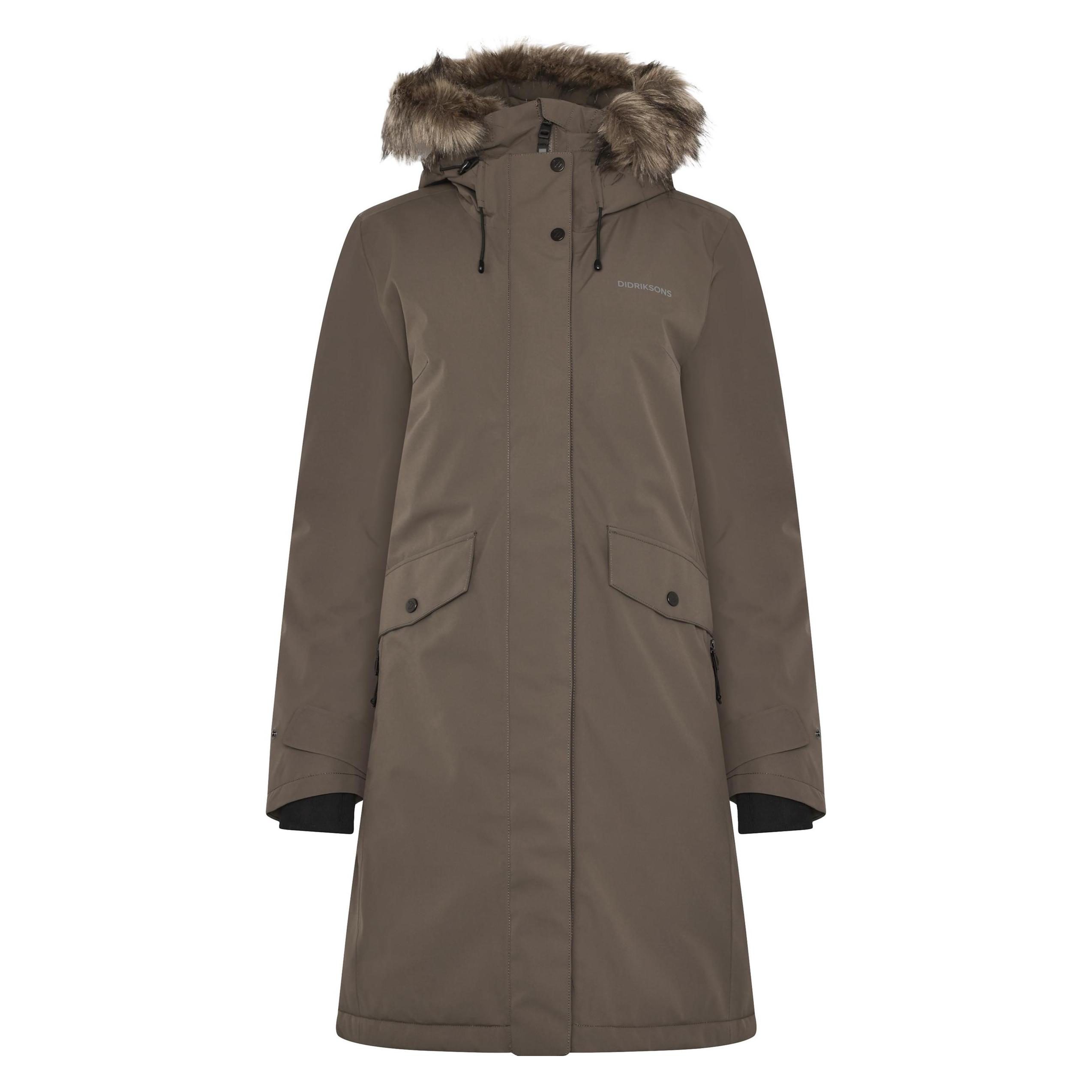 Didriksons, Damen, Winterjacken, Women's Erika Parka 3, Braun, (42, Xl)