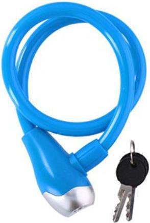 Immagine prodotto Dunlop - Spiral-Fahrradschloss mit Schlüssel 65 cm (Blau)