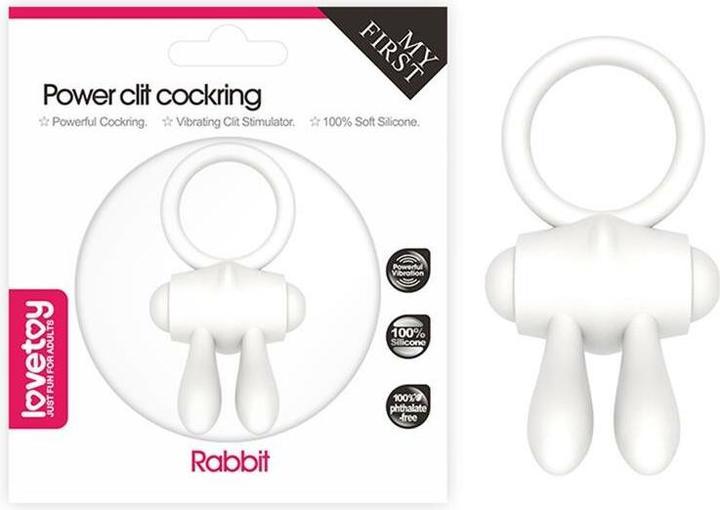 Immagine prodotto Lovetoy Cockring in silicone Power Clit Bianco