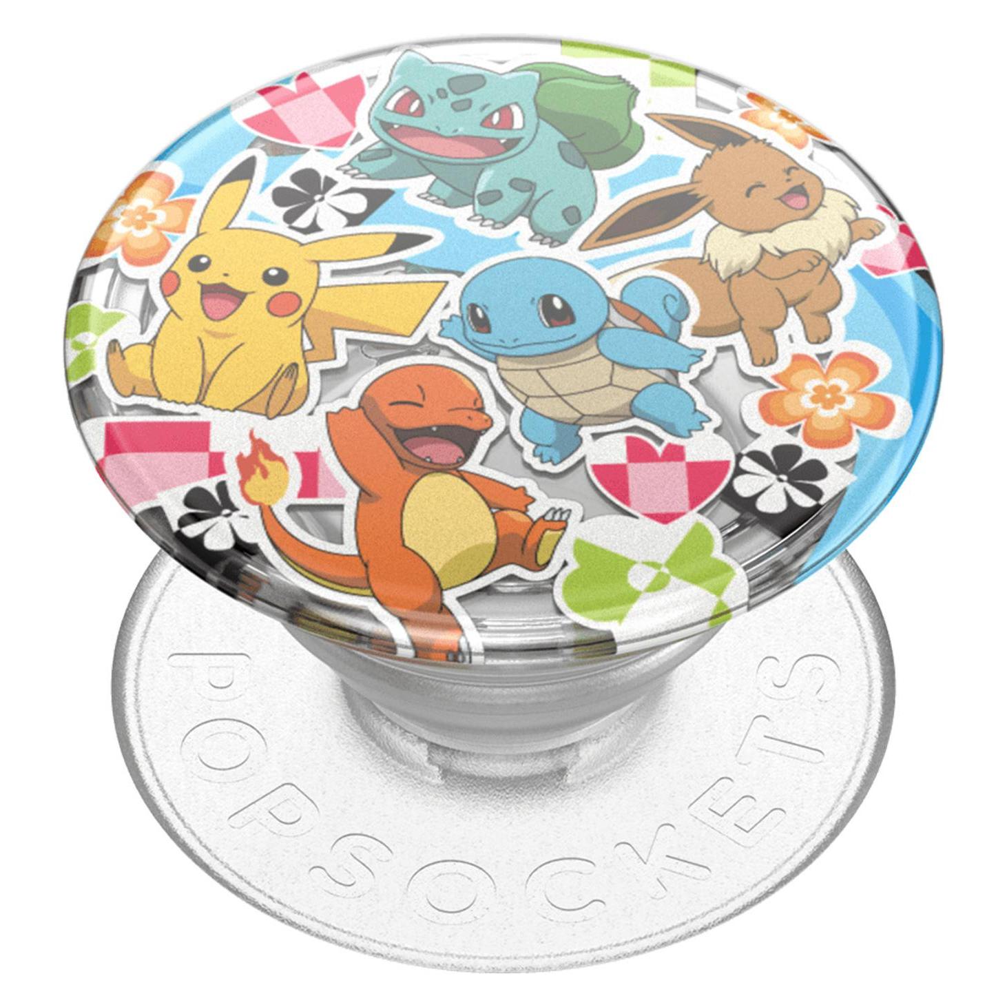 PopSockets PopGrip Premium Pokemon Multi Transparent, Smartphone Halterung, Transparent, Mehrfarbig