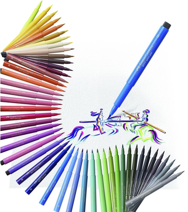Actual product image Faber-Castell PITT Artist Pen Case Basic (Multicoloured, Basic, 6 x)