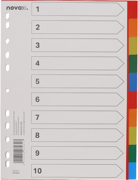 Produktbild Novooo Register PP bunt A4