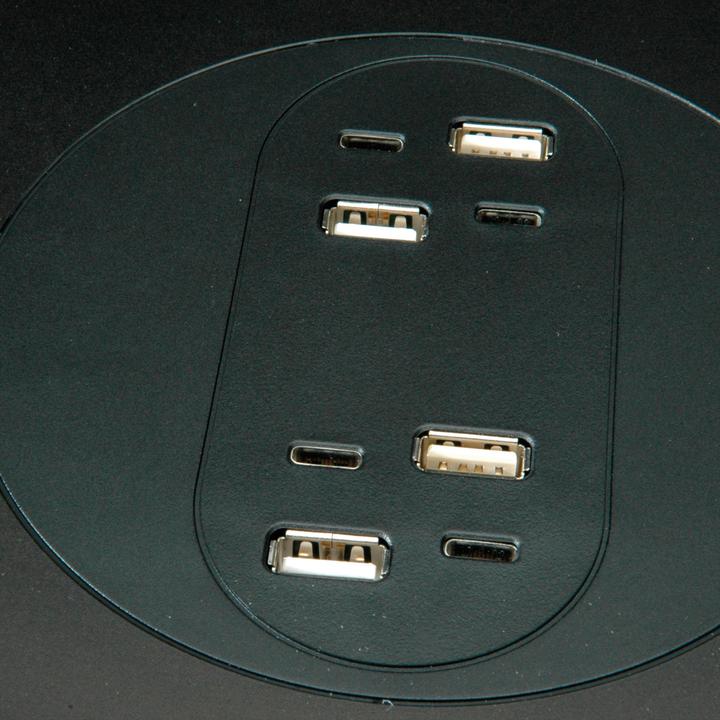 Productafbeelding Bachmann MOV:E 4xUSB A/C zwart w. (8x, USB-A, USB-C, 1.50 m)