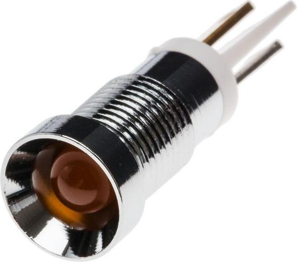 Produktbild RS PRO LED versenkt 8mm chrom 2VDC orange
