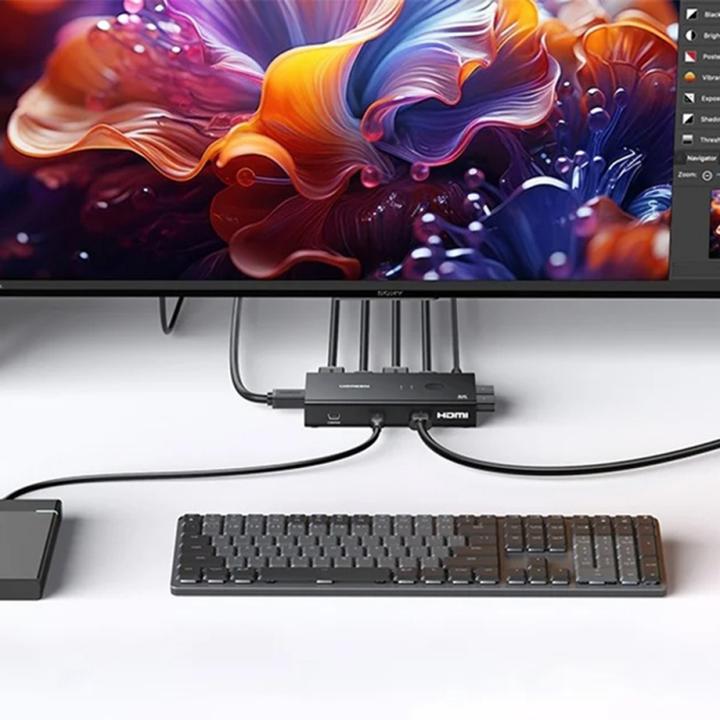 Actual product image Ugreen Switch 2in1 KVM AK502 HDMI 2.0