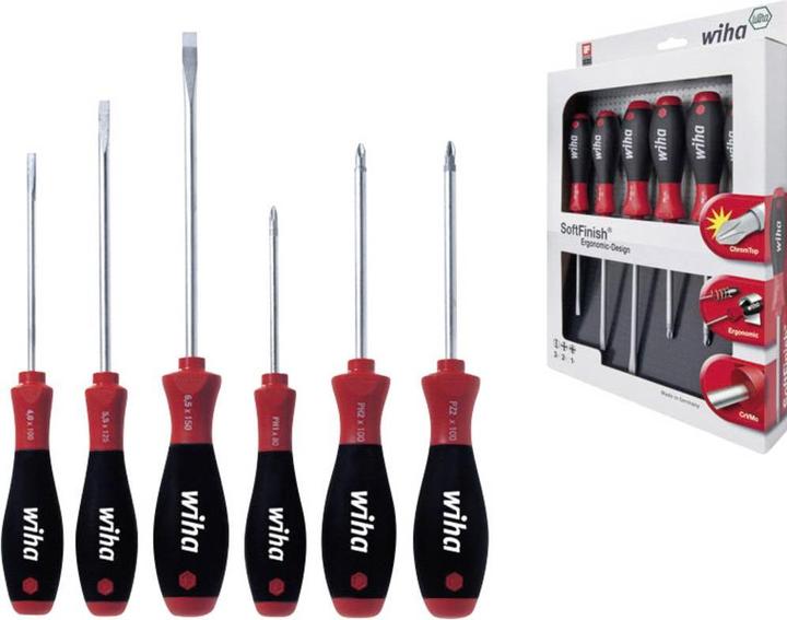 Actual product image Wiha Screwdriver set (Slotted screws, Pozidriv cross recess (PZ), Phillipps cross recess (PH))