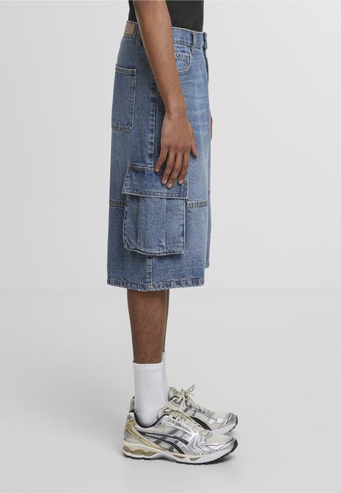 Image du produit Urban Classics Relaxed Denim Cargo Shorts mid deep blue washed 36 (36)