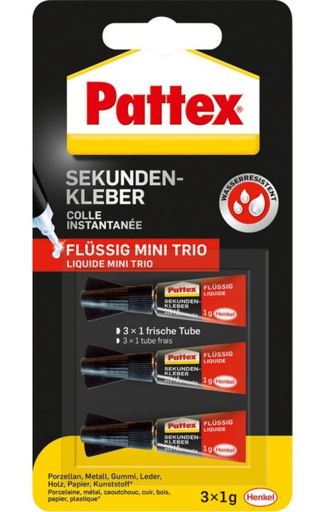 Produktbild Pattex Sekundenkleber Flüssig Mini Trio (3 g)