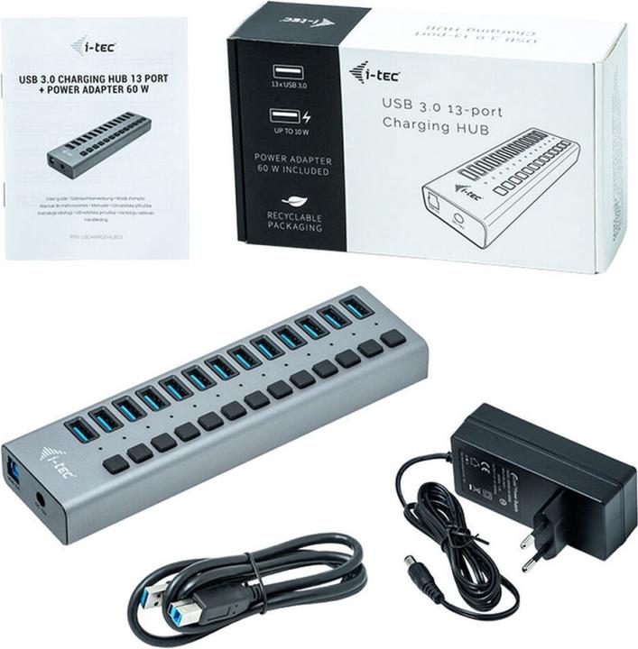 Image du produit i-tec U3CHARGEHUB13 (USB-B, 13 ports)