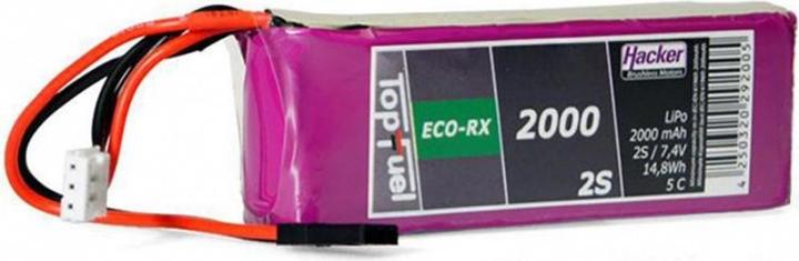 Produktbild Hacker LiPo Pack TF ECO-RX 2000mAh 2S Straight (7.40 V, 2000 mAh)