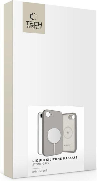 Produktbild Tech-Protect Liquid Silicone MagSafe iPhone 16e Case - Gray (Apple iPhone 16e)