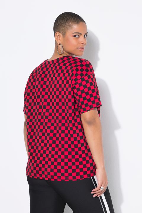 Actual product image Studio Untold Oversized Short Sleeve Checkerboard Tee (60)