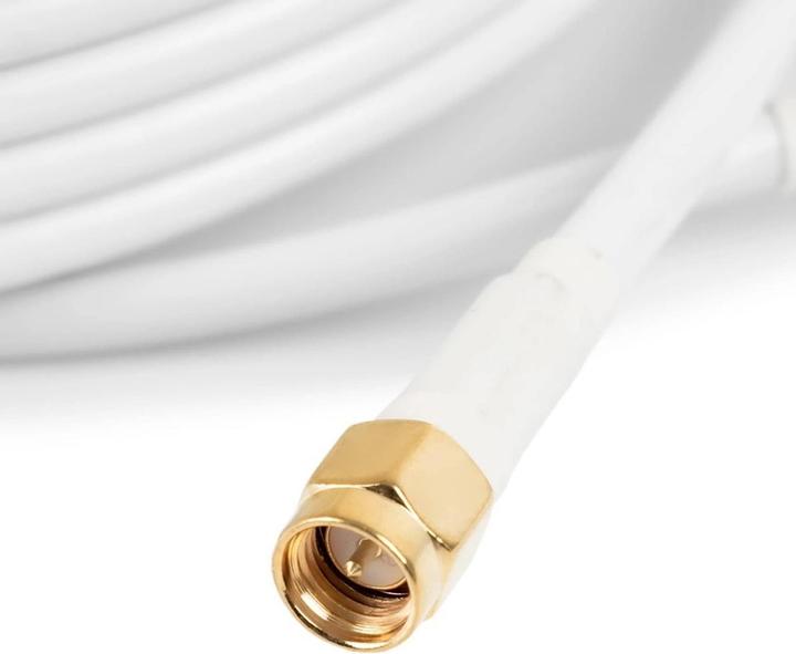 Image du produit Poynting Accessoires d'antenne - Câble - A-CAB-149 - 8m HDF195 - N (M) à SMA (M) - white - Nickel besc