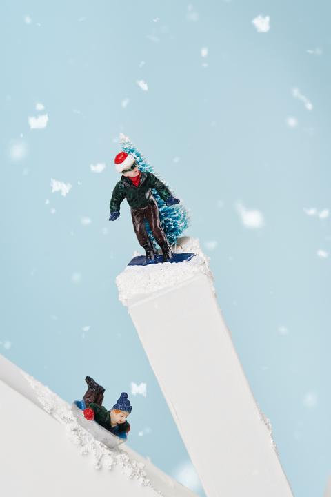 Actual product image VBS Mini skier "Makalu", 4 pieces