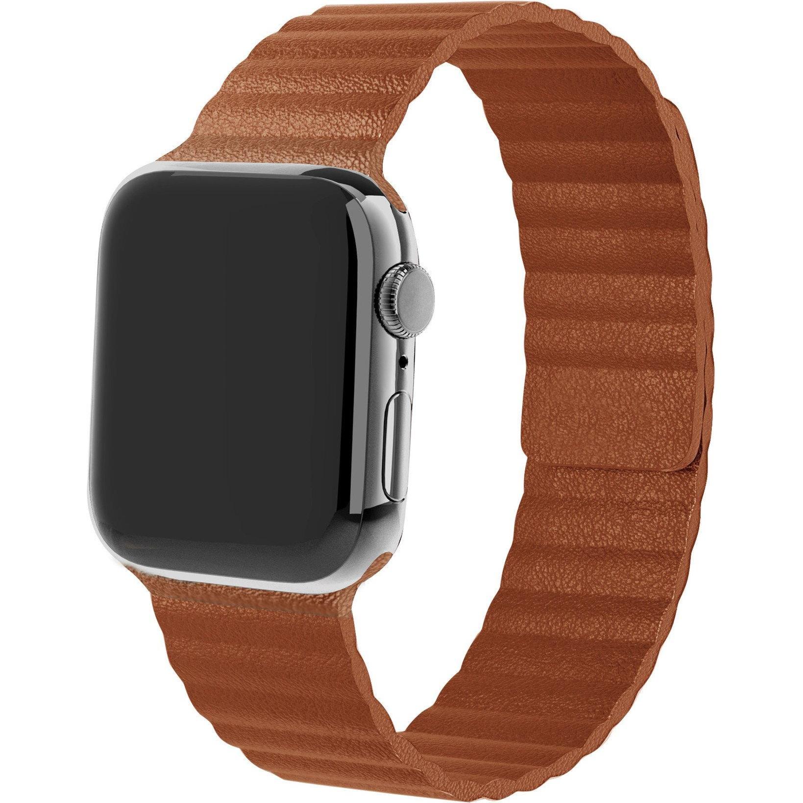 Strap-it Lederarmband (Leder, Apple Watch), Uhrenarmband, Braun