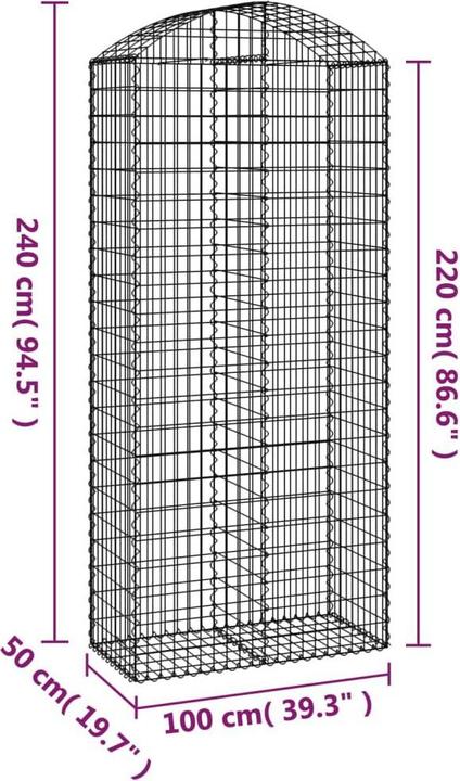 Produktbild vidaXL Gabionenkorb