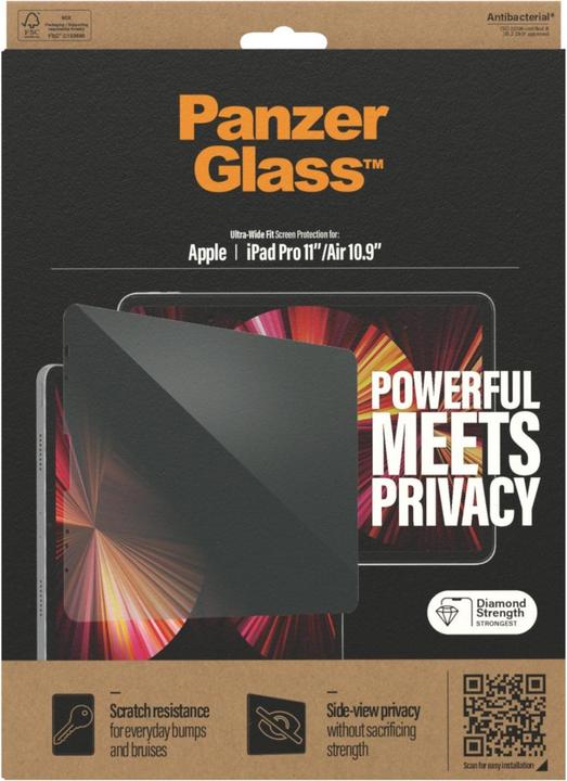Image du produit PanzerGlass Vie privée (1 pcs, Apple iPad Pro 11 2018, Apple iPad Pro 11 2020, Apple iPad Pro 11 2021, Apple iPad Pro 11 2022)