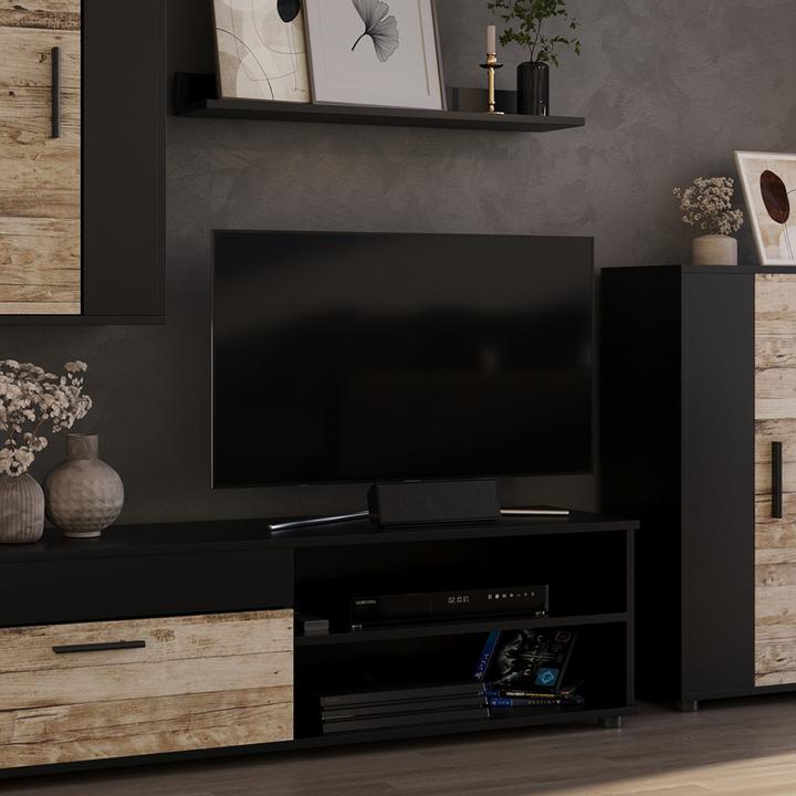 Produktbild Vicco Wohnwand Berno, Beige/Anthrazit, set, 4 Teile (139.80 x 35.40 x 38.90 cm)