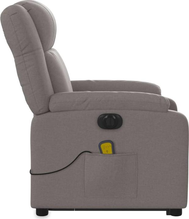 Immagine prodotto VidaXL Poltrona massaggiante Ausilio per la risalita Poltrona elettrica per TV Poltrona in tessuto Taupe