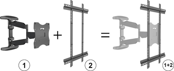Actual product image Multibrackets Vesa adapter for 40 "-63 ", load capacity 45 kg (Wall, 63", 45 kg)