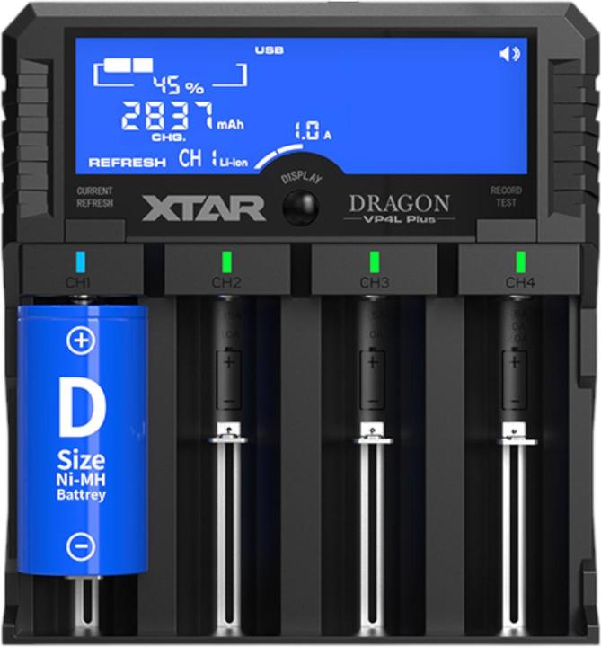 Actual product image Xtar VP4L Plus battery charger (XL)