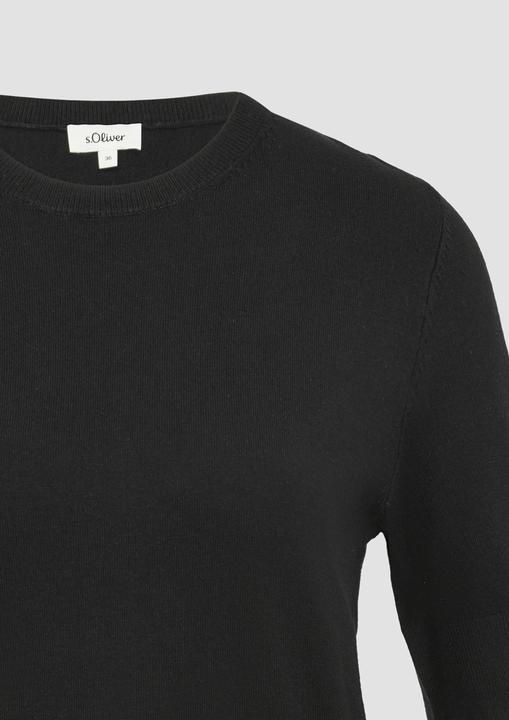 Produktbild s.Oliver Strickpullover Kurzärmeliger Strickpullover aus Viskosemix (34)