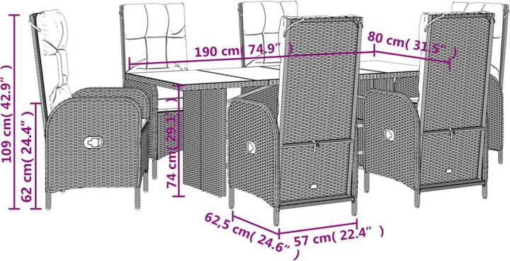 Produktbild vidaXL Garten Essgruppe