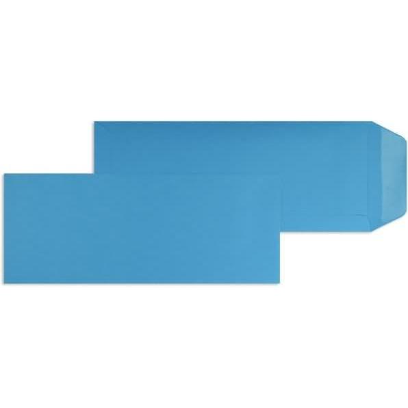 Blanke, Versandtasche + Luftpolstertasche, Versandtaschen 125x312mm 120g/qm gummiert VE=100 Stück azurblau (100 x)