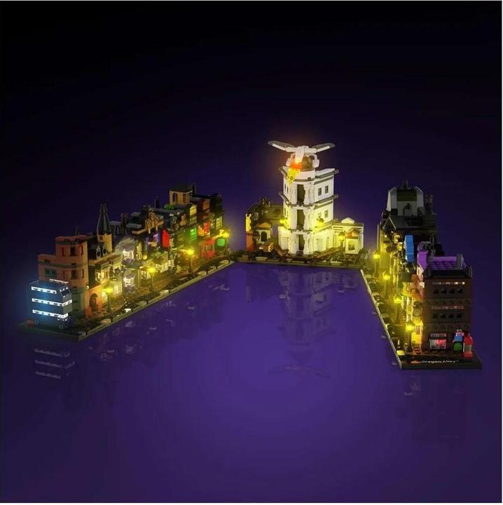 Actual product image Light my bricks LMB 2.0 LEGO® 76444# Harry Potter Diagon Alley Wizarding Shops Light Kit