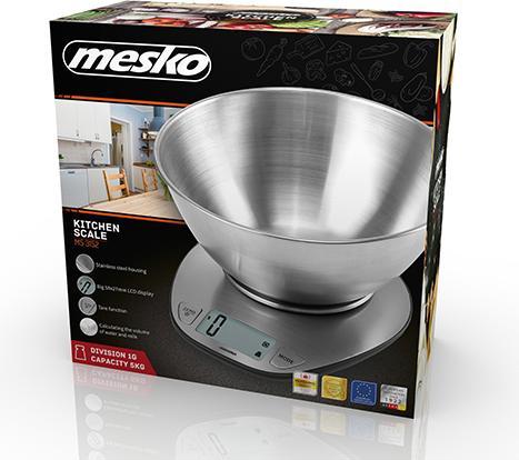 Produktbild Mesko MS 3152 Edelstahl Arbeitsplatte Elektronische Küchenwaage