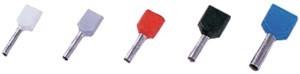 Actual product image Intercable Isoleret dobbelt terminalrør grå 2x0,75mm2 L=8mm - (100 pcs.)