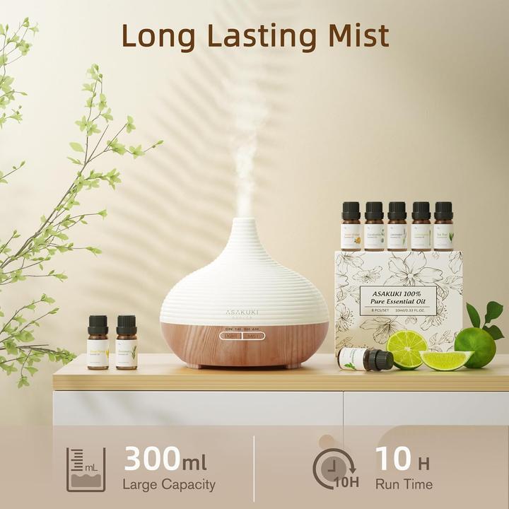 Produktbild Asakuki Aroma Diffuser mit LED Licht (300 ml)