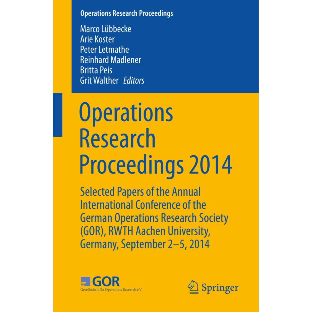 Operations Research Proceedings 2014, Fachbücher