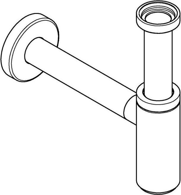 Produktbild Grohe Geruchverschluss für Waschtische 1 1/4" (hard graphite) (Siphon-Montagematerial, 1 1/4")