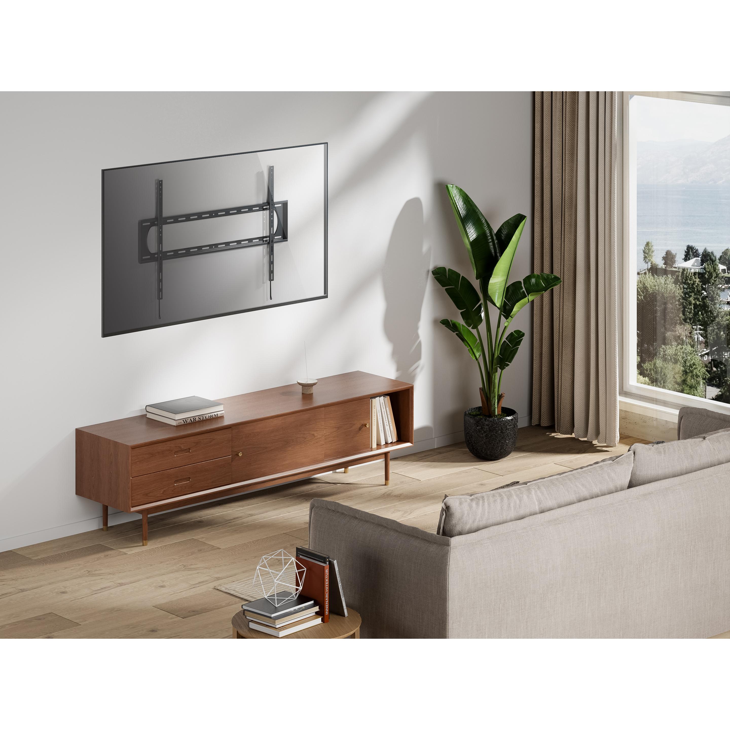 Thumbnail - equip Wandhalterung 60"-120"/120kg 1TFT fest (Wand, 120", 120 kg), TV Wandhalterung, Schwarz